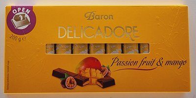 Шоколад Baron "Delicadore" маракуя та манго Польща 200 грамів 0235 фото
