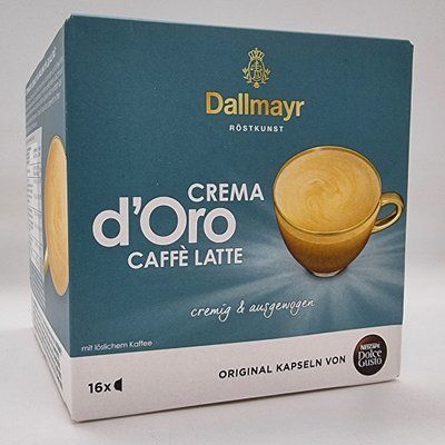 Кава в капсулах Nescafe Dolce Gusto Dallmayr Crema d`Oro Caffe Latte 16 шт. 0758 фото