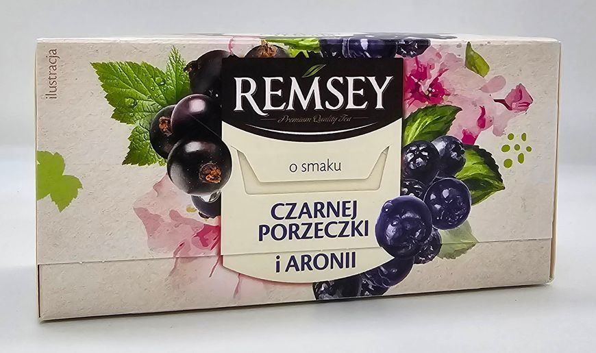 Чай фруктовий "Remsey" чорна смородина та горобина 20 пакетиків 0996 фото