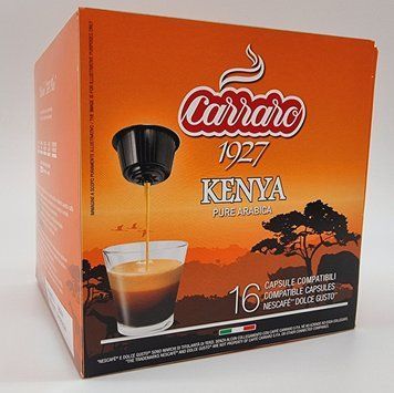 Кава в капсулах Dolce Gusto "Carraro" Monoarabica Kenya 16 шт. Італія 0600 фото