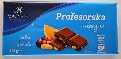 Шоколад молочний Profesorska, родзинки та арахіс 180 грамів 0769 фото