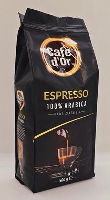 Кава в зернах "Cafe d'Or Espresso " 100% Arabica (Кафе Дор) 500 грамів Польща 0779 фото