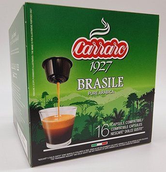 Кава в капсулах Dolce Gusto "Carraro" Monoarabica Brasile 16 шт. Італія 0319 фото