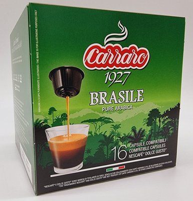 Кава в капсулах Dolce Gusto "Carraro" Monoarabica Brasile 16 шт. Італія 0319 фото