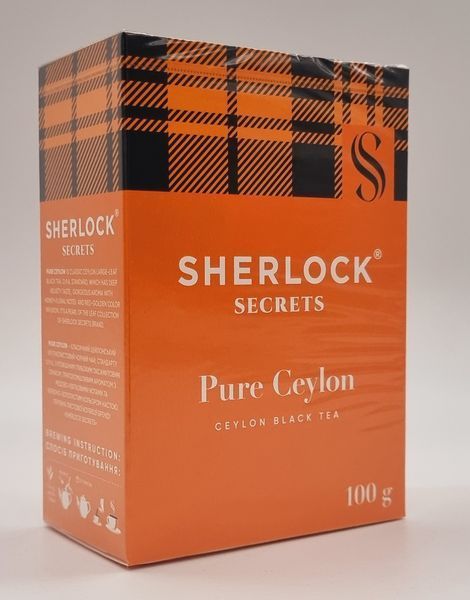 Чай Sherlock Secrets &laquo;Pure Ceylon&raquo; чорний цейлонський крупнолистовой 100 грамм 0218 фото